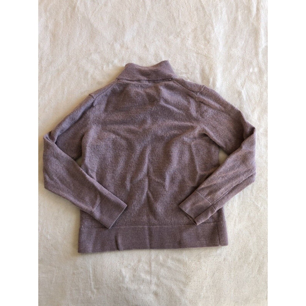 Fairlane Mens Medium 100% Merino Wool 1/4 Zip Sweater Purple Heather Long Sleeve - Picture 10 of 11